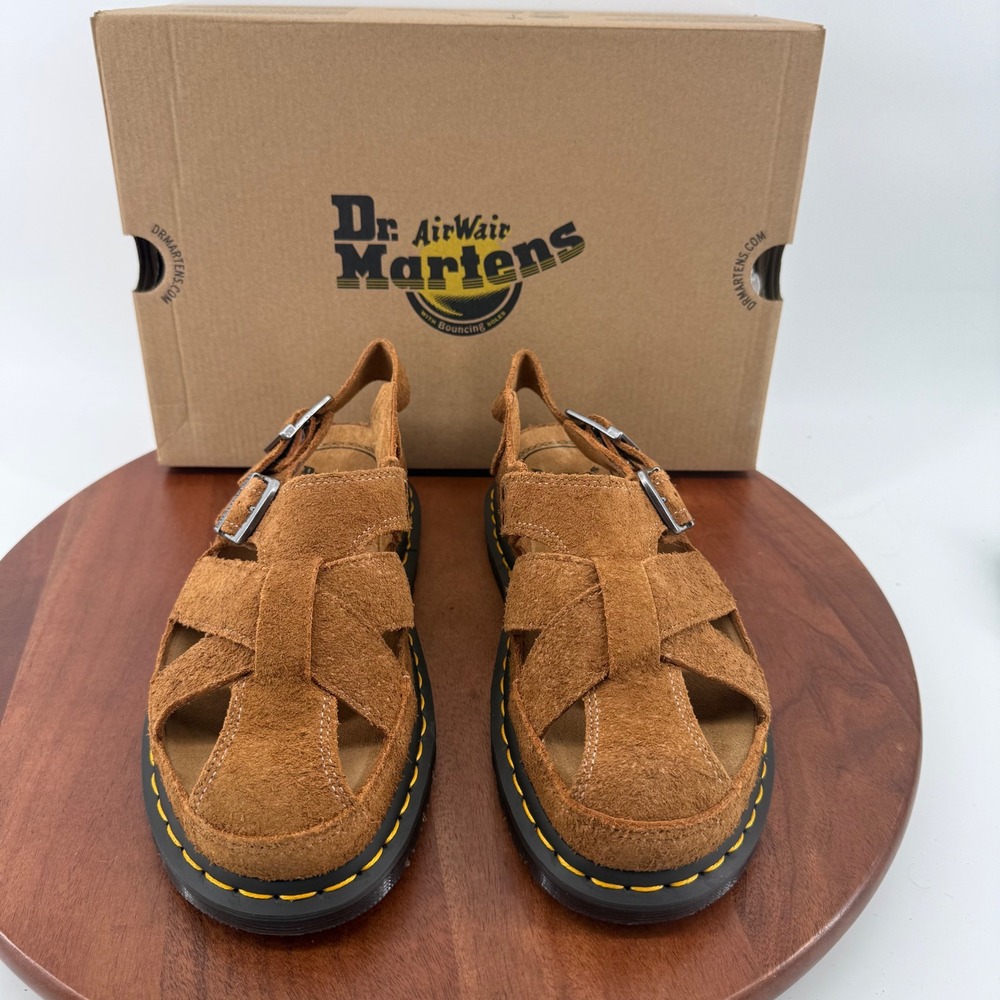 Dr. Martens Archive Fisherman Sandal Natural Tan Plush Suede Mens 8/Womens 9 - Picture 6 of 12